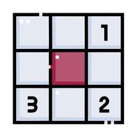A square with four squares in it vector