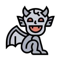 A cartoon devil with a smile on his face vector