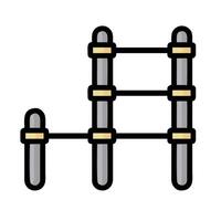A ladder with two poles on it vector