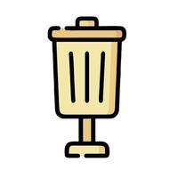 A trash can icon on a white background vector