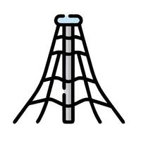 A tower with a net on top of it vector