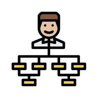 A man with a business card on top of a tree vector