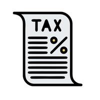 Tax document icon, flat style illustration vector