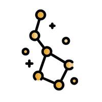 A constellation with dots and dots vector