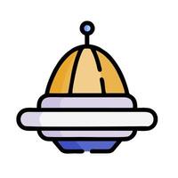 Alien spaceship illustration vector