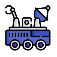 Space exploration vehicle icon illustration vector