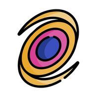 A colorful, circular logo with a blue and pink center vector
