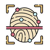 A circular object with a dot in the middle vector