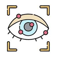 An eye with a dot in the middle of it vector