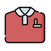 A red shirt with a pocket on the front vector