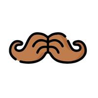A mustache icon on a white background vector