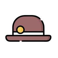 A hat with a button on it vector