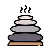 A stack of stones with steam coming out of it vector