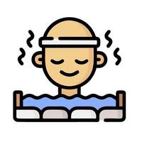 A man with a headband on his head vector