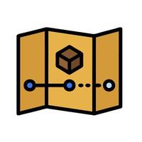 A map with a cube in it vector