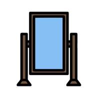A mirror with a blue background vector