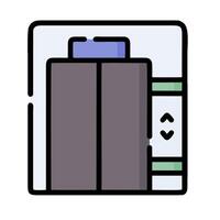 A flat icon of a refrigerator with a door open vector