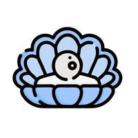 A blue shell with a white eye in it vector