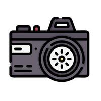 A camera icon on a white background vector