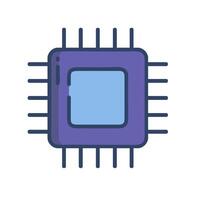 A computer processor icon on a white background vector