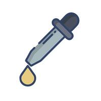 A syringe with a drop of liquid on it vector