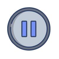 A button with two blue lines on it vector