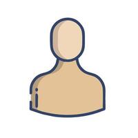A person avatar icon on a white background vector