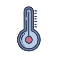 Thermometer icon isolated on white background vector