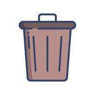 A trash can icon on a white background vector