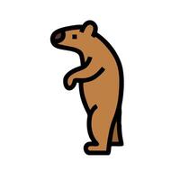 A cartoon bear standing on its hind legs vector