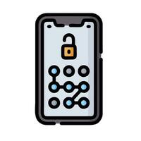 A phone with a lock on it vector