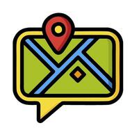 Map location icon illustration vector
