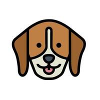 A dog's head with a smile on it vector
