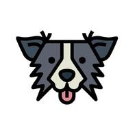 A cartoon dog with its tongue out on a white background vector