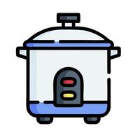 A small cooker with a lid on it vector