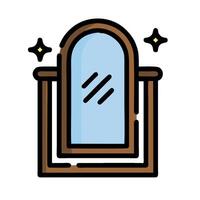 A window with a star on it vector