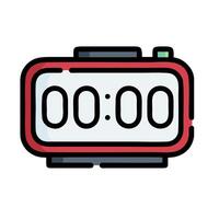 An alarm clock icon on a white background vector