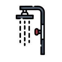 A shower head with water running down it vector