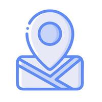 A location pin icon on a white background vector