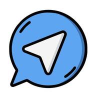How to use telegram chat with friends vector