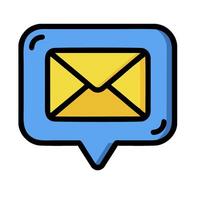 Email icon in speech bubble vector
