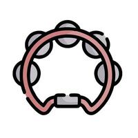 A tambourine icon on a white background vector