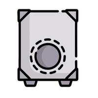 A black and white image of a speaker vector
