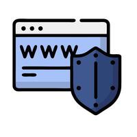 Web security icon vector