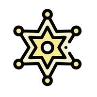 A sheriff star icon on a white background vector