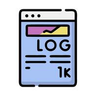 Logo for website log 1k vector