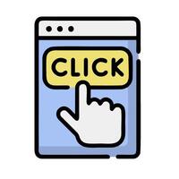 Click button icon illustration vector