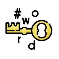 A key with the word word written on it vector