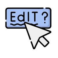 Edit button cursor cursor icon illustration vector