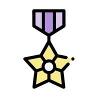 A star with a ribbon on it vector